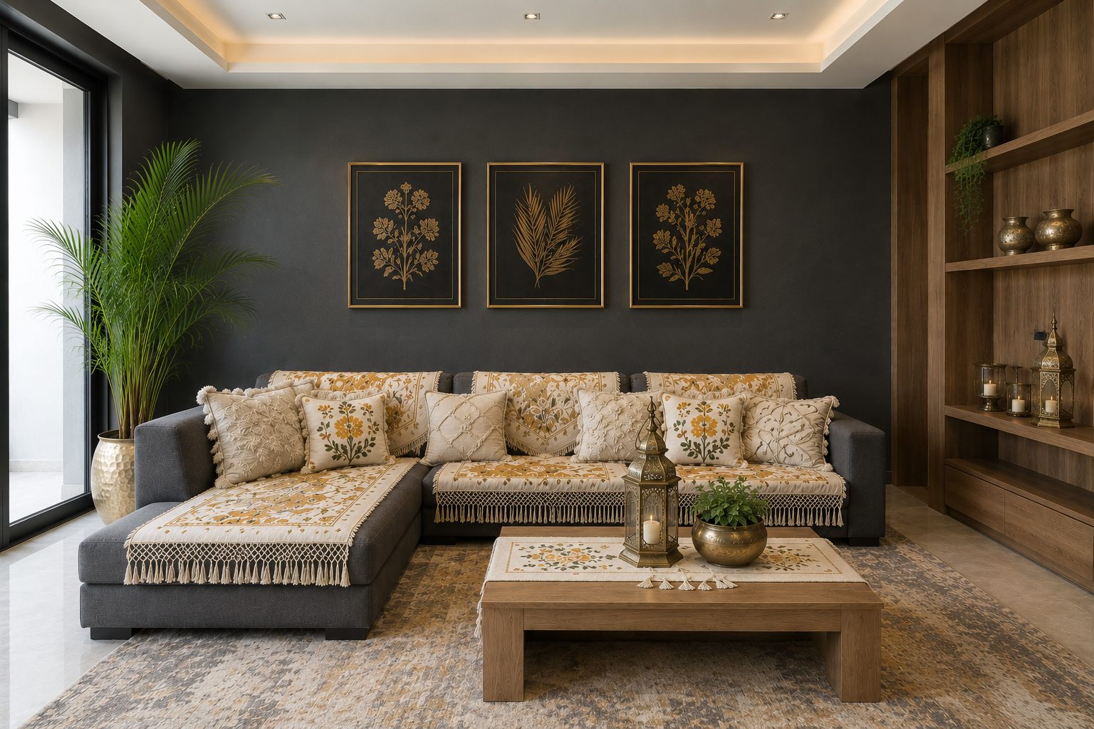 Living room after Buttercup handcrafted decor styling